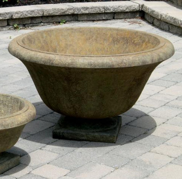 Round Cheshire Urn 36 inch Cement contemporary Urn Sleek design